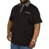 Bigdude Contrast Jersey Polo Shirt Black
