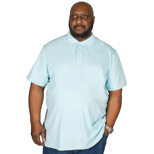Bigdude Plain Polo Shirt Light Blue 4 Bigdude Plain Polo Shirt Light Blue - Image 4
