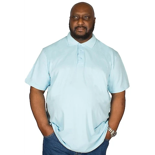 Bigdude Plain Polo Shirt Light Blue 5 Bigdude Plain Polo Shirt Light Blue - Image 5