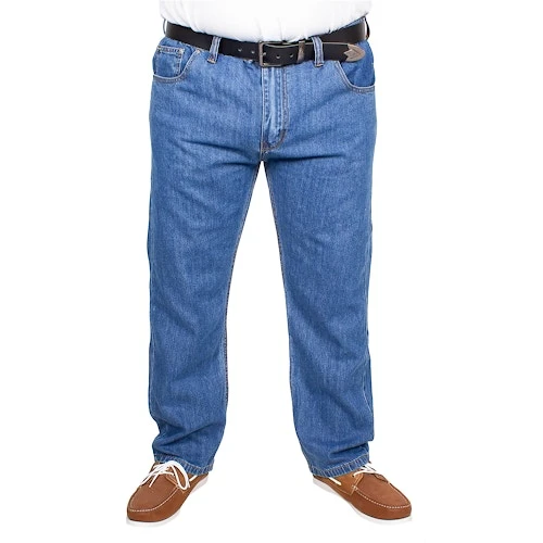 Bigdude Elasticated Waist Jeans Mid Wash 2 Bigdude Elasticated Waist Jeans Mid Wash - Image 2