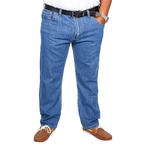 Bigdude Elasticated Waist Jeans Mid Wash 4 Bigdude Elasticated Waist Jeans Mid Wash - Image 4