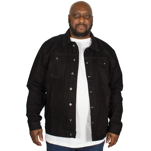 Bigdude Classic Denim Jacket Black 4 Bigdude Classic Denim Jacket Black - Image 4
