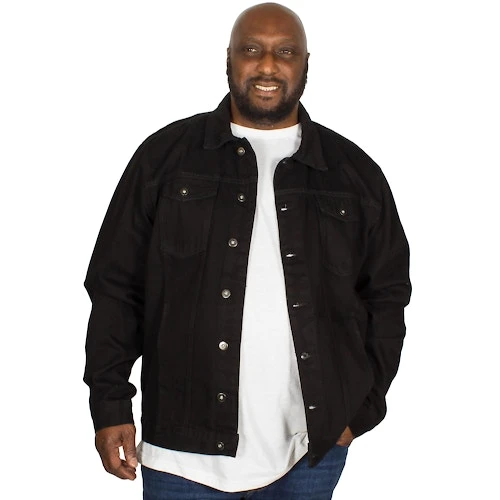 Bigdude Classic Denim Jacket Black 5 Bigdude Classic Denim Jacket Black - Image 5