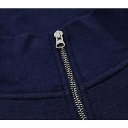 Bigdude Funnel Neck Full Zip Sweatshirt Navy 4 Bigdude Funnel Neck Full Zip Sweatshirt Navy - Image 4