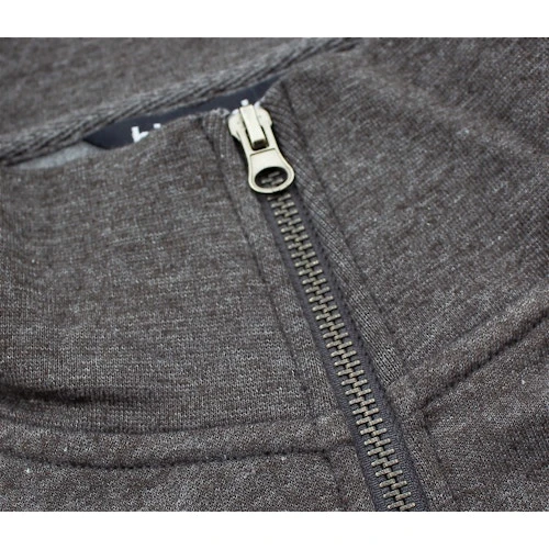 Bigdude Funnel Neck Full Zip Sweatshirt Charcoal 4 Bigdude Funnel Neck Full Zip Sweatshirt Charcoal - Image 4