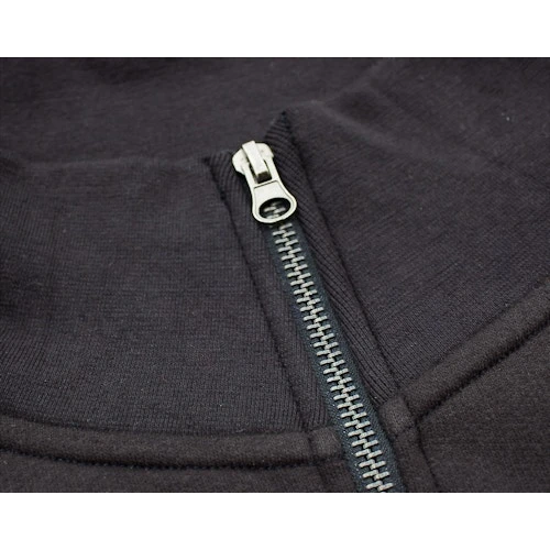 Bigdude Funnel Neck Full Zip Sweatshirt Black 4 Bigdude Funnel Neck Full Zip Sweatshirt Black - Image 4