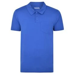 Bigdude Jersey Polo Shirt With Pocket Royal Blue