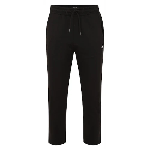 Bigdude Open Hem Loop Back Joggers Black 2 Bigdude Open Hem Loop Back Joggers Black - Image 2
