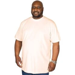 Bigdude Plain Crew Neck T-Shirt Pale Pink -Casual Suit For Men Sales Store pink5 2