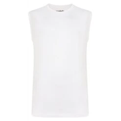 Bigdude Plain Sleeveless T-Shirt White