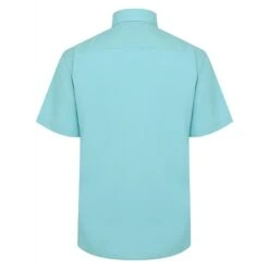 Bigdude Classic Short Sleeve Poplin Shirt Green -Casual Suit For Men Sales Store short sleeve shirt green 3