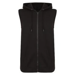 New Arrival 20 Bigdude Loop Back Sleeveless Hoody Black