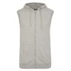 Bigdude Loop Back Sleeveless Hoody Grey Marl