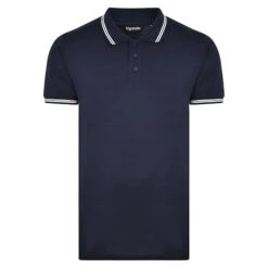Bigdude Tipped Polo Shirt Navy