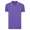 Bigdude Tipped Polo Shirt Purple